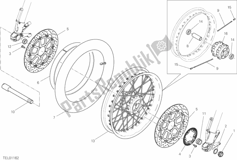 Wszystkie części do Przednie Ko? O Ducati Scrambler 1100 Special 2019